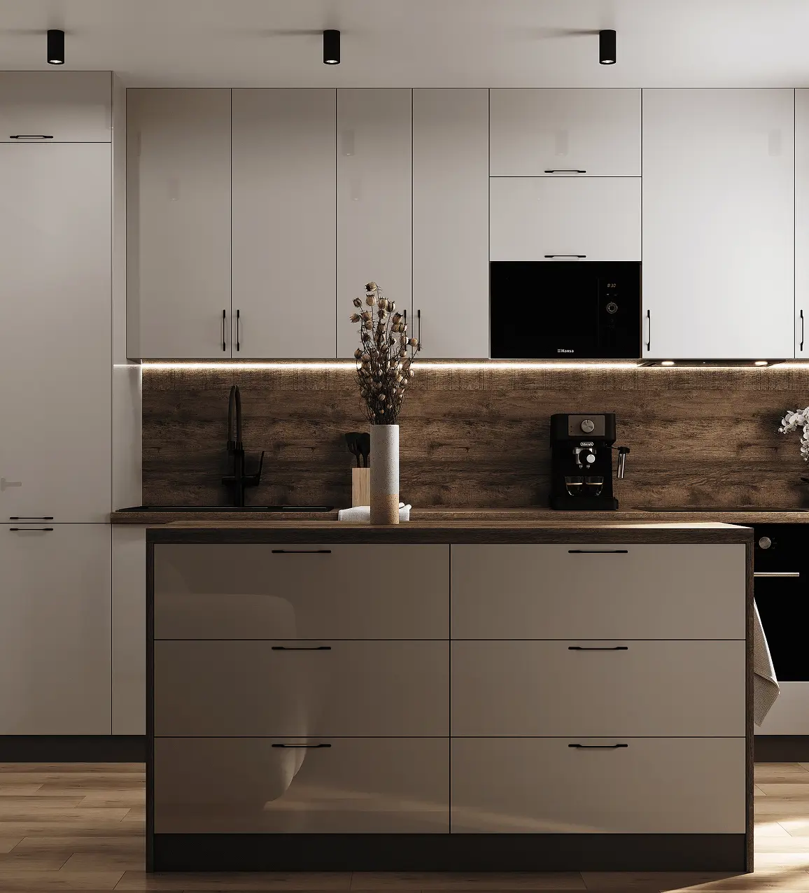 Кухня Аша бежевая 2.4 м